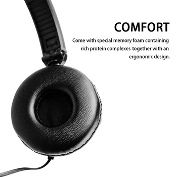 Gamingowe słuchawki 3,5 mm, przewodowy zestaw słuchawkowy sport muzyka słuchawki z mikrofonem wbudowane sterowanie dla smartfonów laptop, KOMPUTER stacjonarny