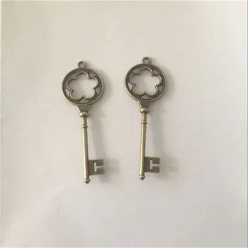 Garland klucz zawieszenia zawieszenia antyczne stop biżuteria wyszukiwania dla naszyjnik handmade naszyjnik 10 szt. Rozmiar 76x25 mm T601