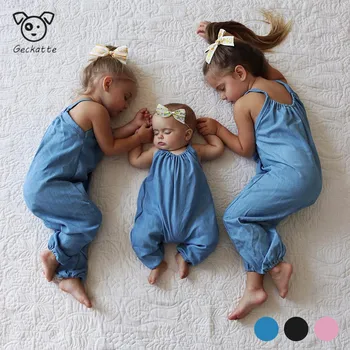 Geckatte New Summer Baby Girl Fashion Clothes Loose Solid Romper Baby Boy Clothes New Born Baby Clothes Babygirl Onesie