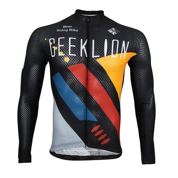 Geeklion rower oddychająca kurtka motocross, jazda na rowerze z długim rękawem jazda na rowerze Jersey rower Mayo