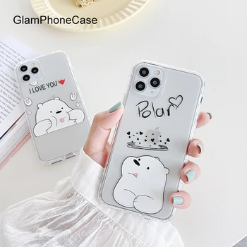 GlamPhoneCase Biały niedźwiedź etui do telefonu iPhoneSE 2 11Pro/Max X XS Max XR futerał silikonowy dla iPhone11 7 8Plus Case