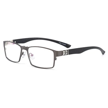 Gmei Optical Classic Full Rim Polarized Clip-On Eyeglasses Frames Alloy Full Rim Rectangular Men Glasses Frame S9034