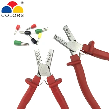 Gofrownicy rury zacisk 1.5-6mm szczypce pince a sertir szczypce końcówka kabla do zaciskania narzędzia ręczne alicate crimpador 0.25-2.5 mm