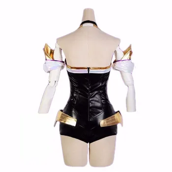 Gorąca gra LOL K/DA Ahri cosplay kostium seks skórzany kombinezon pończochy Halloween kobiety Ahri sztuczna skóra mundury odzież