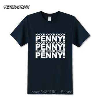 Gorąca wyprzedaż koszulka męska knock penny The Big Bang Theory bawełna, przewiewna letnia koszulka Hipster Creative Design Comic Tshirts