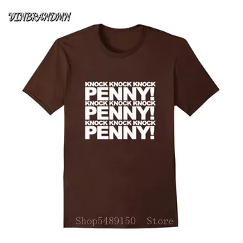 Gorąca wyprzedaż koszulka męska knock penny The Big Bang Theory bawełna, przewiewna letnia koszulka Hipster Creative Design Comic Tshirts