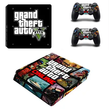 Grand Theft Auto V GTA 5 PS4 Slim Skin Sticker Winylowa naklejka dla konsoli Playstation 4 i kontrolera PS4 Slim Skins Sticker winylu