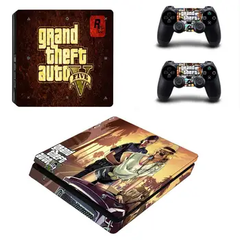 Grand Theft Auto V GTA 5 PS4 Slim Skin Sticker Winylowa naklejka dla konsoli Playstation 4 i kontrolera PS4 Slim Skins Sticker winylu