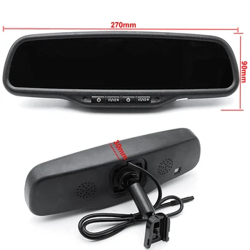 GreenYi 4.3 Inch Dual HD Display Screen Car Rear View Monitor Interior Mirror Monitor for Rear View Camera 4 CH Video Input