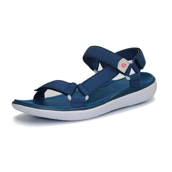 GRITION Damskie sandały moda lato lekka plaża panie płaska platforma Casual buty do chodzenia wygodne niebieski szary zielony nowy