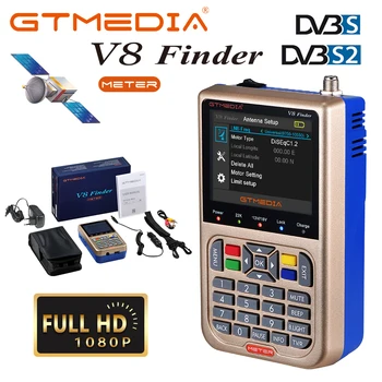 GT MEDIA /Freesat V8 Finder Miernik DVB-S2/S2X Digital Satellite Finder High Definition Sat Finder Satellite Miernik Satfinder 1080P