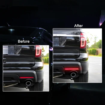 GTinthebox 2szt zadymione soczewki czerwony led reflektor zderzak reflektory do 2011-Ford Explorer tylne światła przeciwmgielne tylne stop sygnały
