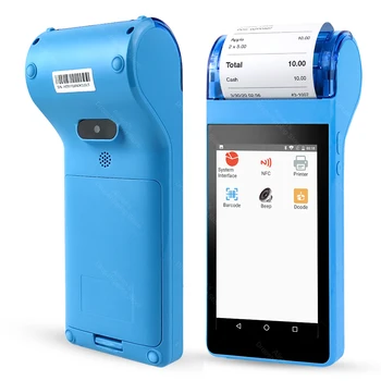 GZQIANJI POS PDA z systemem Android 7.1 Bluetooth drukarka termiczna uzyskać rachunków 58 mm 4G WiFi telefon zamówienie POS terminal NFC Aparat