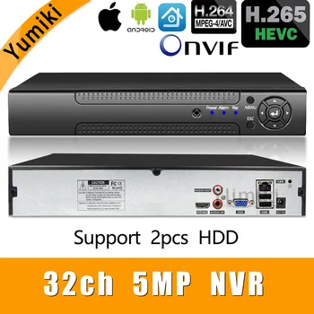 H. 265+/8ch H. 264*4K/32ch*5.0 MP/32ch*1080P NVR Network Vidoe Recorder 1080P/720P IP Camera ONVIF CMS XMEYE 2*SATA HDD