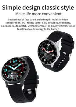 H30 Inteligentne Zegarki z systemem Android Watch For Man fitness Tracker bransoletka Smartwatch 2020 ciśnienie krwi IP67 wodoszczelne zegarki sportowe