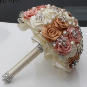 H&S BRIDAL Rose flowers bouquet de mariage bukiety ślubne bukiety ślubne akcesoria ślubne
