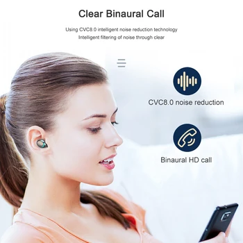 Hangrui f9 tws słuchawki Bezprzewodowe, słuchawki bluetooth, słuchawki sterowanie dotykowe słuchawki z mikrofonem ładowania etui słuchawki