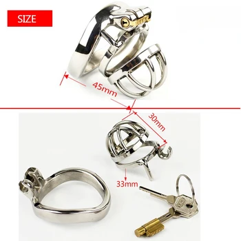 Happygo Stainless Steel Stealth Lock Male Chastity Device,Cock Cage,Penis Lock,Cock Ring,Pas Cnoty A273