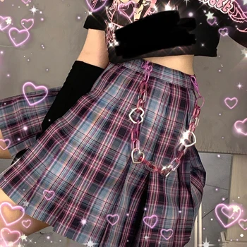 Harajuku Heart Star Kolorowy Akryl Przezroczysty Breloczek Dla Kobiet Dziewczyna Rainbow Hip-Hop, Punk Talia Spodnie Jeans Brelok 2020