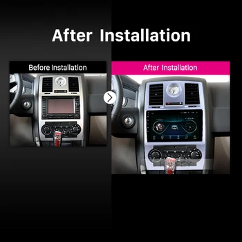 Harfey 9 calowy ekran dotykowy HD radio Chrysler Aspen 300C 2004 2005-2008 Android 9.0 Car Stereo Bluetooth AUX wsparcie Carplay