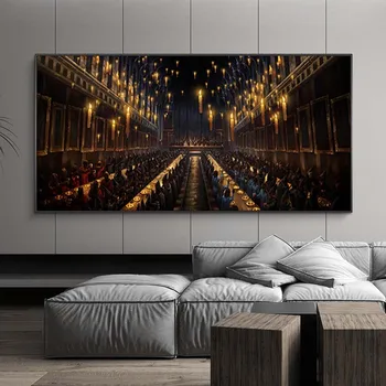 Harries Poster The Great Hall Potteres Canvas Painting Movie Posters and Prints Quadro Cuadros Wall Art Picture for Living Room
