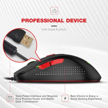 HAVIT przewodowa mysz USB optyczna mysz Gamer 2800 DPI myszka z 6 przyciskami do PC laptop komputer stacjonarny HV-MS745
