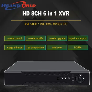 Heanworld CCTV REJESTRATOR 8CH 1080P Hybrid 8 Channel AHD DVR 6 in 1 recorder 1080P DVR, NVR TVI CVI HVR wsparcie 2.0 MP AHD kamery