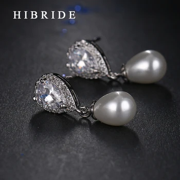 HIBRIDE biżuteria z naturalnych pereł kolczyki tanie ceny sprzedaż Hurtowa drop kolczyki dla kobiet ślub prezenty E-58