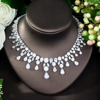 HIBRIDE Dubai 4pcs Bridal Zirconia Jewelry Sets For Women Party Luxury Nigeria CZ Crystal Wedding Jewelry Sets N-182