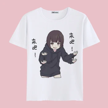 High-Q Unisex Japan Anime Cos Menhera Z Krótkim Rękawem, Bawełniana Koszulka Casual Tee T Shirt Top