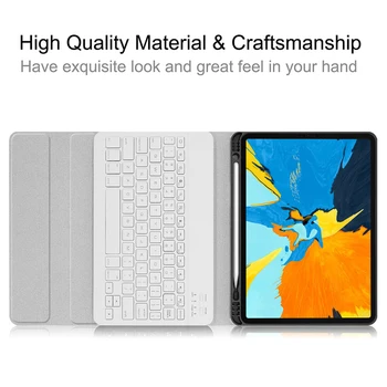 Hiszpański etui klawiatura iPad air 3 Pro 10.5 2019 Case Pencil Holder Slot Fold Tablet Case for iPad pro 10.5 Cover Dropshipping