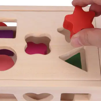 Hobbylane Dzieci Wielofunkcyjny Drewniany Trailer Forma Poznawcze Zgodności Puzzle Box Zabawka