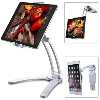 HobbyLane Kitchen Tablet Stand regulowany uchwyt do Montażu ściennego uchwyt do iPad Pro, Surface Pro, iPad Mini d20