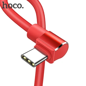 HOCO Mobile Phone Cables 90 stopni USB Type C kabel USB 2A-C kabel szybkiego ładowania kabel do transmisji danych Samsung S9 Xiaomi 6X Huawei P10