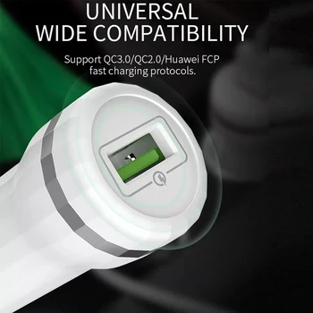 HOCO USB Car Charger Quick Charge 3.0 ładowarki do telefonu Fast QC3.0 Car Charger for Samsung Xiaomi Huawei Adapter in Car