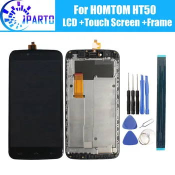 HOMTOM HT50 wyświetlacz LCD+ekran dotykowy +ramka w komplecie oryginalny LCD digitizer szklany panel na narzędzia HOMTOM HT50+.