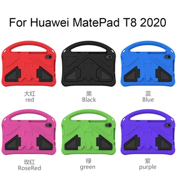 Huawei MatePad T8 2020 8.0 cali Kobe2-L03 KOB2-L09 etui EVA przenośny uchwyt do rąk dzieci, Bezpieczny, odporny na wstrząsy stoiska pokrywa tabletu