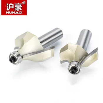 HUHAO 1szt Round-Over Router Bits for wood Woodworking Tool 2 flute endmill bearing with milling cutter Round Corner Over Bit