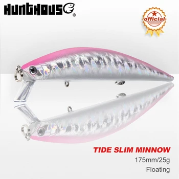 Hunthouse Tide Slim Minnow floating lure hard bait morskie wędkarstwo 175 mm 25 g 3D oczy z tworzywa sztucznego ABS dla seabass Peak pesca leurre