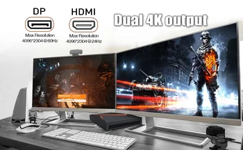 Hystou Gaming Mini PC Intel Core i9 i7-9750H i5-9300H GTX 1650 Gamger komputer stacjonarny Windows 10 HDMI DP pc gamer computadoras