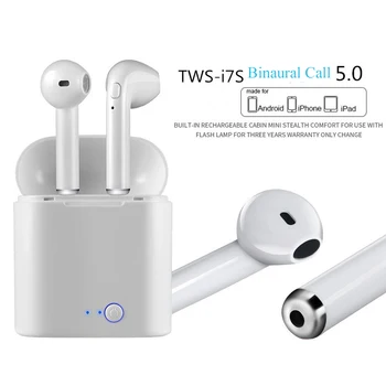 I7s TWS bezprzewodowy zestaw słuchawkowy Bluetooth 5.0 słuchawki sportowe, słuchawki, zestaw słuchawkowy z mikrofonem dla smartfonów Xiaomi Samsung Huawei ipnone