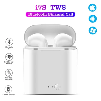 I7s TWS bezprzewodowy zestaw słuchawkowy Bluetooth 5.0 słuchawki sportowe, słuchawki, zestaw słuchawkowy z mikrofonem dla smartfonów Xiaomi Samsung Huawei ipnone
