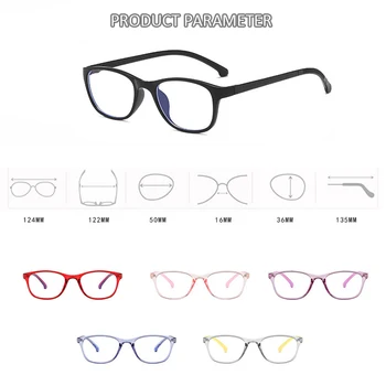 Iboode owalna ramka dla dzieci anty-światło niebieskie okulary TR90 retro ultra lekkie okulary płaskie lustro chłopiec dziewczynka Klasa okulary ramka okularów