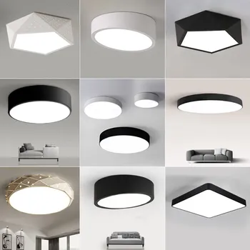 Idealne led lampy sufitowe do salonu, gabinetu, sypialni Home Dec Modern AC165-265V lamparas de techo Modern Led Ceiling Lamp Pane