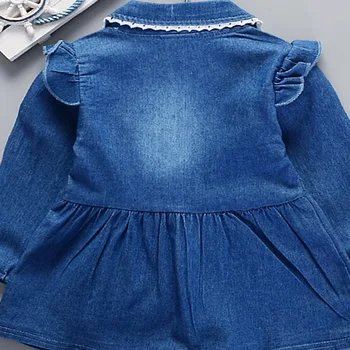 IENENS Baby Girl Jeans Windcheater Clothes Toddle Infant bawełniane płaszcze Outwears Kids Long Sleeve Windbreaker Clothing Fit 0-3Y
