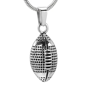 IJD11941 316L Stainles Steel Rugby Cremation Jewelry Men/Boy's Pendant Keepsake Memorial Urn Naszyjnik Hold Ashes Of Loved one