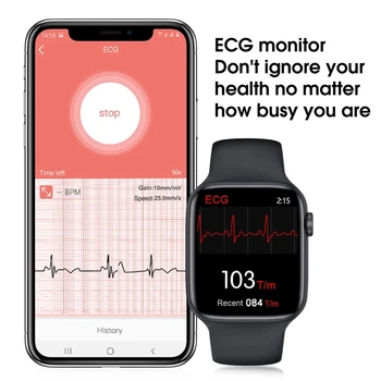 ILEPO iwo W46 Smartwatch mężczyźni kobiety 1.75-calowy ekran użytkownika dial EKG, temperatura ciała inteligentne zegarki lepiej niż iwo 12 pro W26