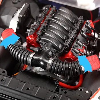 Imitacja rury wlotowej silnika V86.2L LS3 podwójna грибовидная głowica, spleśniały płyta złącze filtra powietrza DJC-0680 dla RC Car DIY Acc