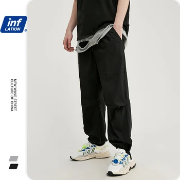 Inflacja druku biegacze mężczyźni 2020 FW meble odzież temat pasek casual spodnie mężczyźni hip-hop męski plisowane spodnie spodnie 93451W