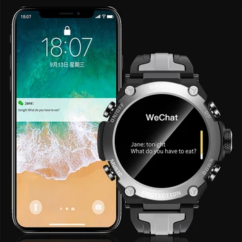 Inteligentny zegarek Bluetooth wyzwanie muzyka Wysokość nurkowanie IP68 Wodoodporny rytm serca fitness sport DK10 Smartwatch dla Androida i IOS